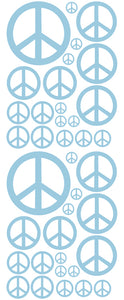 POWDER BLUE PEACE SIGN DECAL