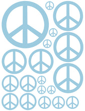 Load image into Gallery viewer, POWDER BLUE PEACE SIGN WALL DECAL
