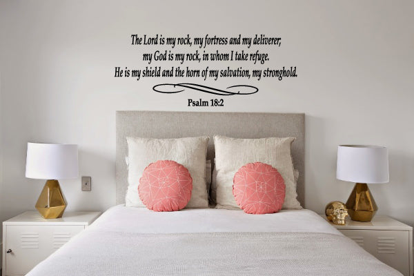 PSALM 18:2 RELIGIOUS WALL DECAL