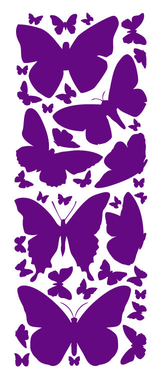 PURPLE BUTTERFLY WALL DECALS