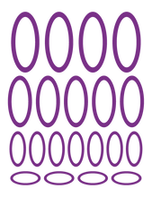 Load image into Gallery viewer, PURPLE OVAL WALL DECALS
