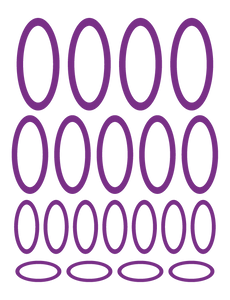 PURPLE OVAL WALL DECALS