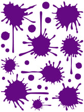 Load image into Gallery viewer, PURPLE PAINT SPLATTER WALL DECAL

