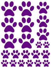 Load image into Gallery viewer, PURPLE PAW PRINT WALL DECALS
