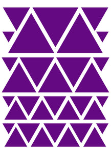 PURPLE TRIANGLE WALL DECALS