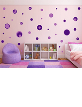 Load image into Gallery viewer, PURPLE POLKA DOT WALL STICKERS

