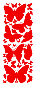 RED BUTTERFLY WALL DECALS