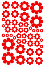 Load image into Gallery viewer, RED DAISY WALL STICKERS
