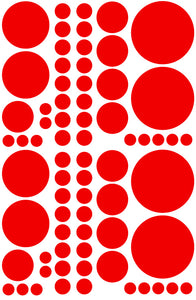 RED POLKA DOT WALL DECALS