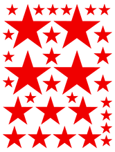Load image into Gallery viewer, RED STAR WALL DECALS
