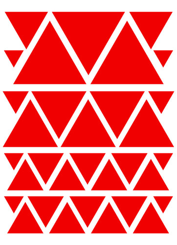 RED TRIANGLE WALL DECALS