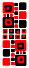 Load image into Gallery viewer, RED &amp; BLACK SQUARE WALL DECALS
