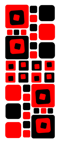 RED & BLACK SQUARE WALL DECALS