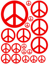 Load image into Gallery viewer, RED PEACE SIGN WALL DECAL
