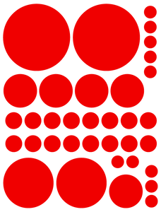 RED POLKA DOT DECALS