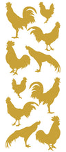 Load image into Gallery viewer, ROOSTER WALL DECALS CARAMEL TAN
