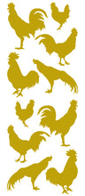 Load image into Gallery viewer, ROOSTER WALL DECALS GOLD
