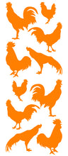 Load image into Gallery viewer, ROOSTER WALL DECALS ORANGE
