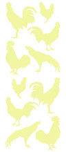 Load image into Gallery viewer, ROOSTER WALL DECALS PALE YELLOW
