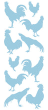 Load image into Gallery viewer, ROOSTER WALL DECALS POWDER BLUE
