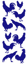 Load image into Gallery viewer, ROOSTER WALL DECALS ROYAL BLUE
