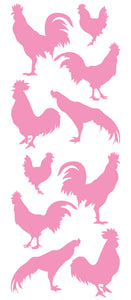 ROOSTER WALL DECALS SOFT PINK