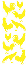 Load image into Gallery viewer, ROOSTER WALL DECALS YELLOW
