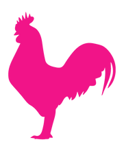 Load image into Gallery viewer, ROOSTER WALL DECAL IN HOT PINK
