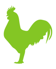 Load image into Gallery viewer, ROOSTER WALL DECAL IN LIME GREEN

