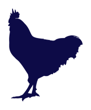 Load image into Gallery viewer, ROOSTER WALL DECAL IN NAVY BLUE

