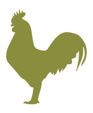 Load image into Gallery viewer, ROOSTER WALL DECAL IN OLIVE GREEN
