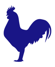 Load image into Gallery viewer, ROOSTER WALL DECAL IN ROYAL BLUE
