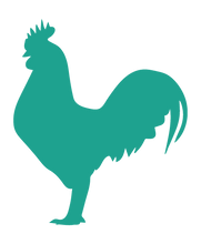 Load image into Gallery viewer, ROOSTER WALL DECAL IN TURQUOISE
