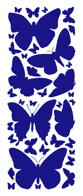 ROYAL BLUE BUTTERFLY WALL DECALS