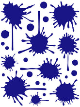 Load image into Gallery viewer, ROYAL BLUE PAINT SPLATTER WALL DECAL
