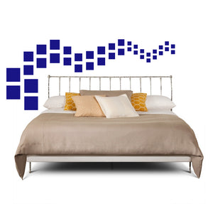 SQUARE WALL DECALS IN ROYAL BLUE