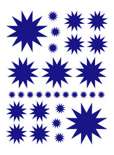 Load image into Gallery viewer, ROYAL BLUE STARBURST WALL DECALS
