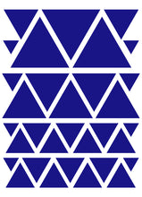 Load image into Gallery viewer, ROYAL BLUE TRIANGLE WALL DECALS
