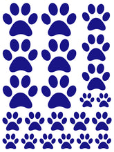 Load image into Gallery viewer, ROYAL BLUE PAW PRINT WALL DECALS
