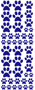 ROYAL BLUE PAW PRINT DECALS