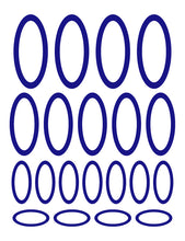 Load image into Gallery viewer, Royal blue oval decals from whimsidecals.com
