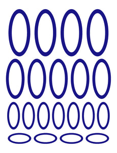 Royal blue oval decals from whimsidecals.com