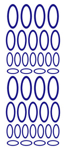 Royal blue oval stickers from whimsidecals.com