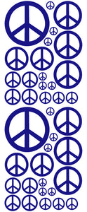 ROYAL BLUE PEACE SIGN DECAL