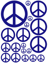 Load image into Gallery viewer, ROYAL BLUE PEACE SIGN WALL DECAL
