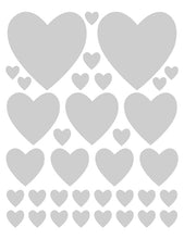 Load image into Gallery viewer, SILVER HEART WALL DECALS
