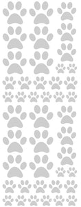 SILVER PAW PRINT DECALS