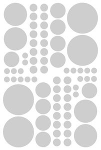 SILVER POLKA DOT DECALS