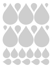 Load image into Gallery viewer, SILVER RAINDROP WALL DECALS
