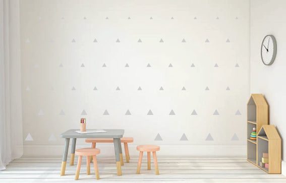 Satin Silver Triangle Wall Decals | Triangle Stickers | Whimsi Decals ...